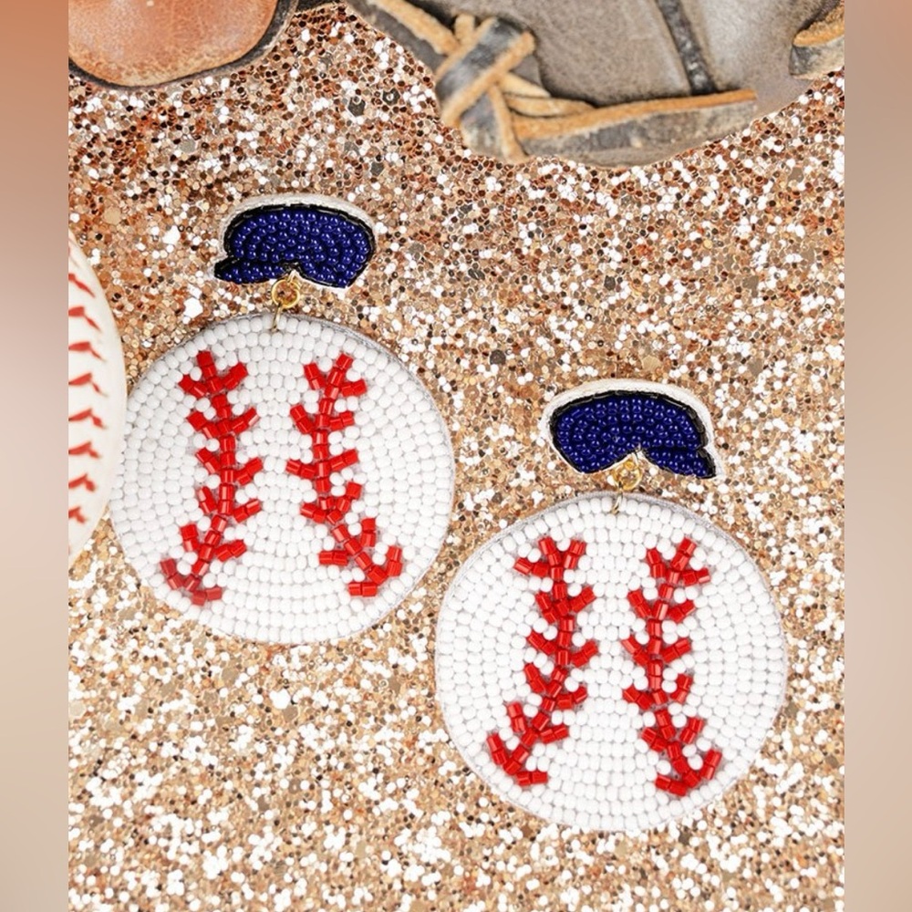 NWT Ballpark Babe Seedbead Earrings